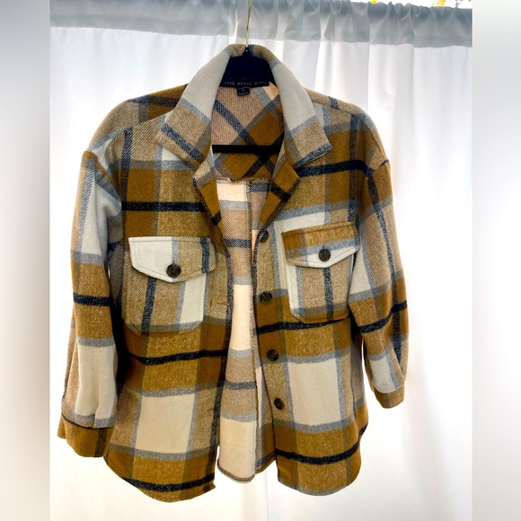 Tops - Caramel and White Flannel